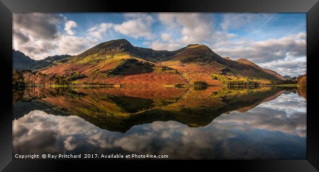 Buttermere Reflected Framed Print by Ray Pritchard