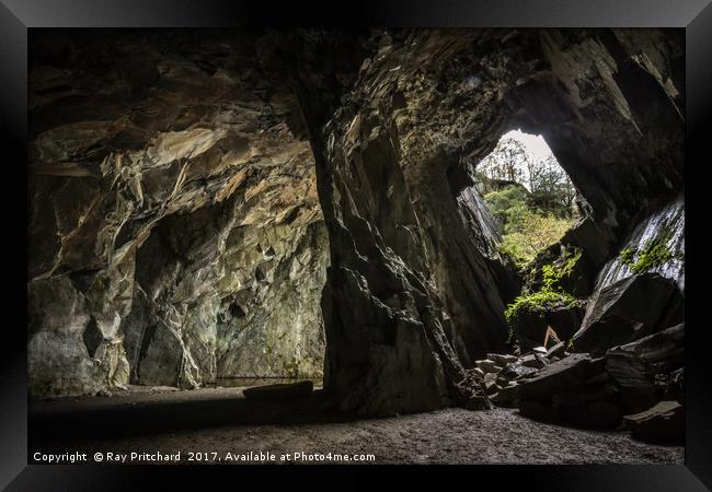 Cathedral Cavern  Framed Print by Ray Pritchard