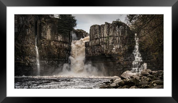High Force Waterfall Framed Mounted Print by Ray Pritchard