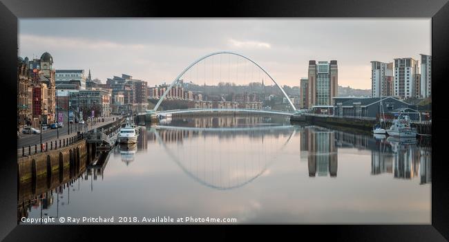 Millennium Bridge Framed Print by Ray Pritchard