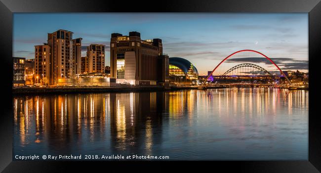 View of Gateshead Riverside Framed Print by Ray Pritchard
