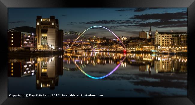View up the River Tyne Framed Print by Ray Pritchard