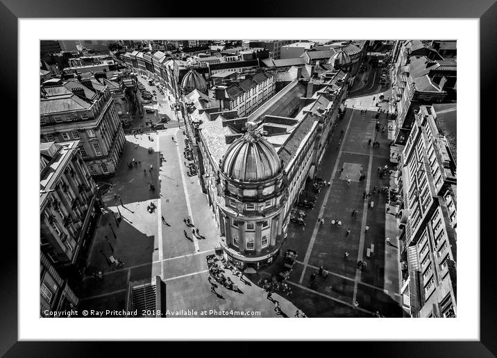 Newcastle from Above Framed Mounted Print by Ray Pritchard