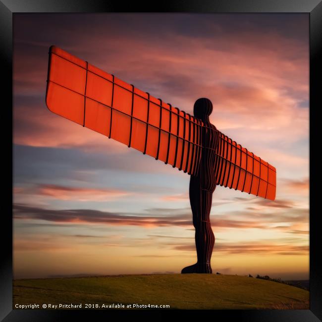 Angel of the North Artwork      Framed Print by Ray Pritchard