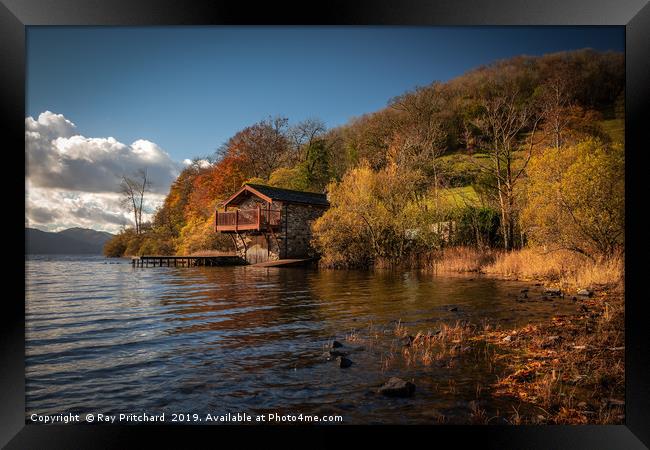 Duke of Portland Boathouse on Ullswater Framed Print by Ray Pritchard