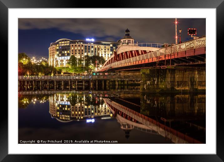 Swing Bridge and the Hilton Framed Mounted Print by Ray Pritchard