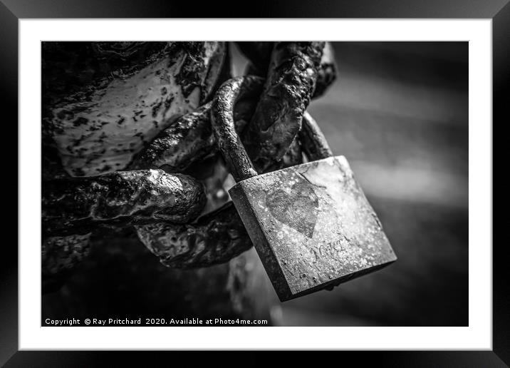 Love Locked Framed Mounted Print by Ray Pritchard