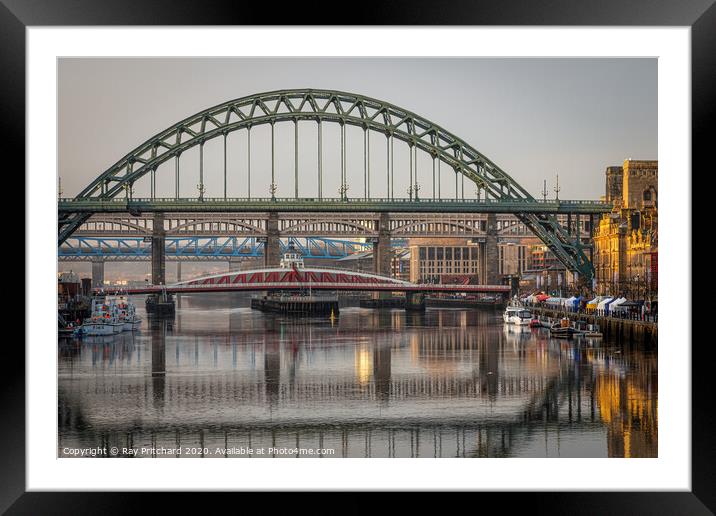 Tyne Bridge  Framed Mounted Print by Ray Pritchard