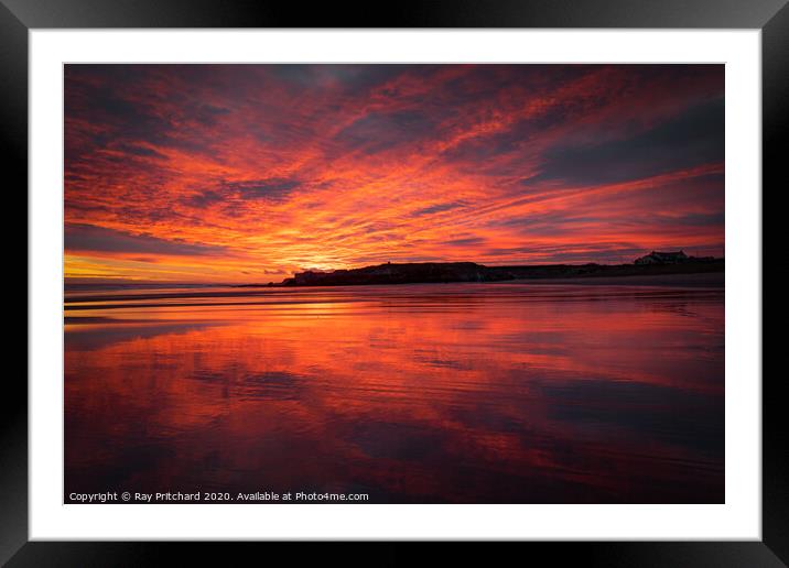Sunrise on South Shields Beach  Framed Mounted Print by Ray Pritchard