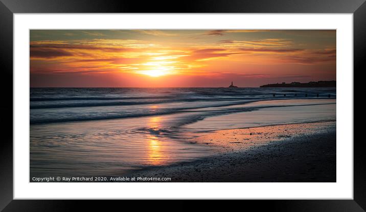Blyth Sunrise Framed Mounted Print by Ray Pritchard