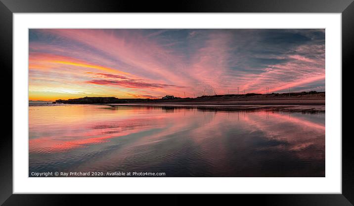 Sandhaven Sunrise Framed Mounted Print by Ray Pritchard
