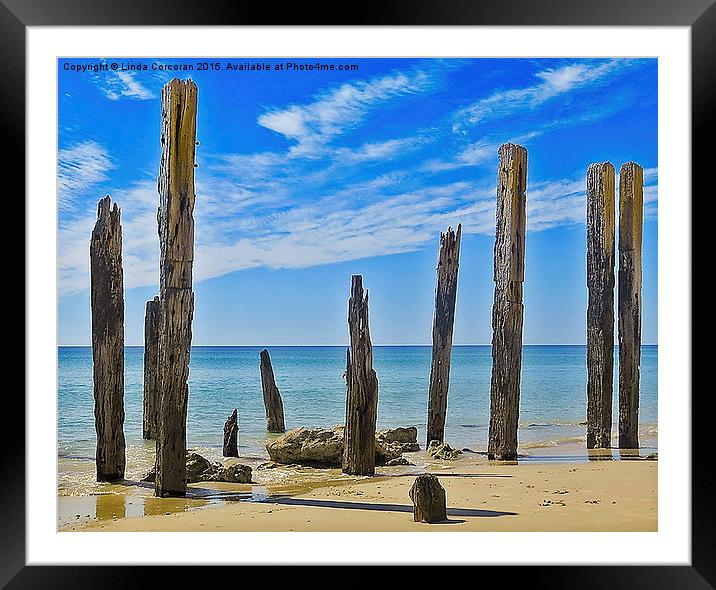 Jetty Remains Framed Mounted Print by Linda Corcoran LRPS CPAGB