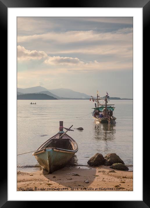 Fisherman's Village Beach, Koh Samui, Thailand Framed Mounted Print by Linda Corcoran LRPS CPAGB
