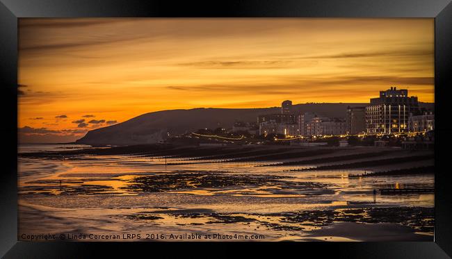 Eastbourne After Sunset Framed Print by Linda Corcoran LRPS CPAGB