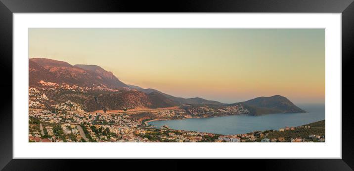 Sunset over Kalkan Framed Mounted Print by James Harrison