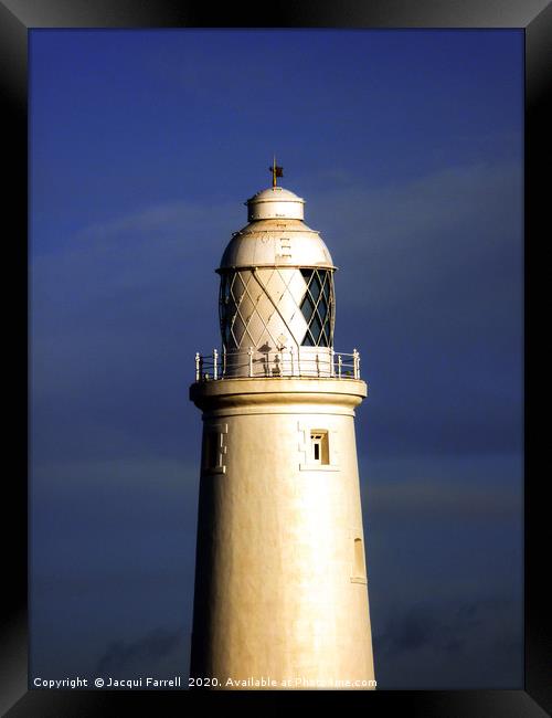 St Mary's Lighthouse Whitley Bay Framed Print by Jacqui Farrell
