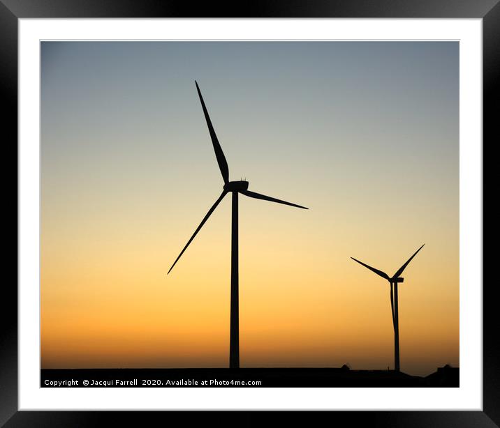 Wind Turbines Framed Mounted Print by Jacqui Farrell