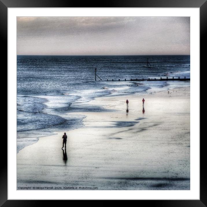 Cromer Beach in Duotone  Framed Mounted Print by Jacqui Farrell