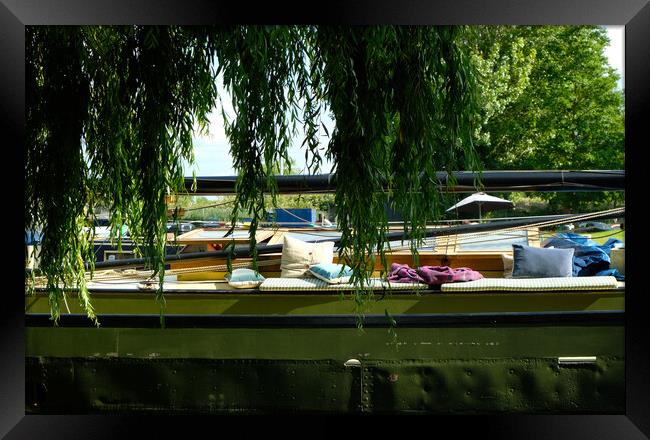 Ely Riverside Boat Life Framed Print by Jacqui Farrell