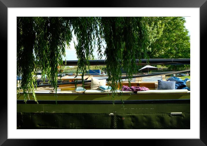 Ely Riverside Boat Life Framed Mounted Print by Jacqui Farrell