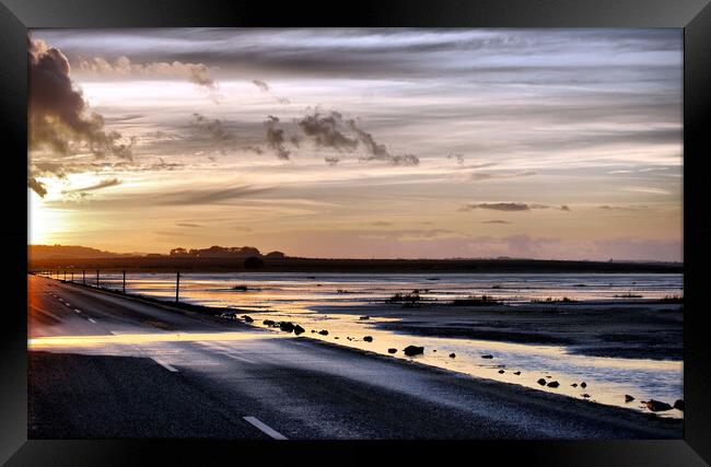 Holy Island Sunrise  Framed Print by Jacqui Farrell