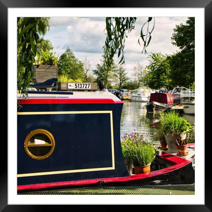 Ely Riverside   Framed Mounted Print by Jacqui Farrell