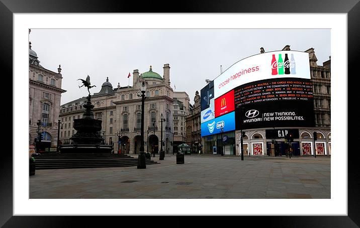  Piccadilly Circus Framed Mounted Print by Liam Hinds