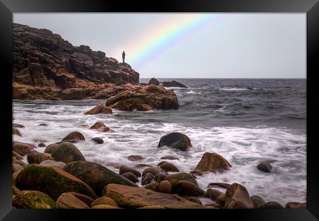 Porth Nanven Framed Print by chris smith