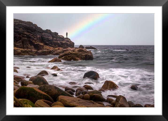 Porth Nanven Framed Mounted Print by chris smith