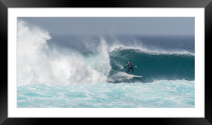 Surfing Tenerife  Framed Mounted Print by chris smith