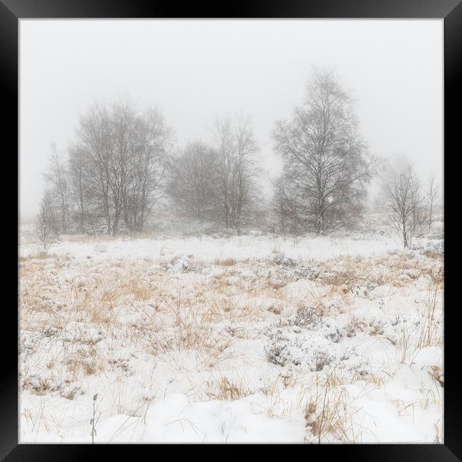 Snow covers the landscape  Framed Print by chris smith