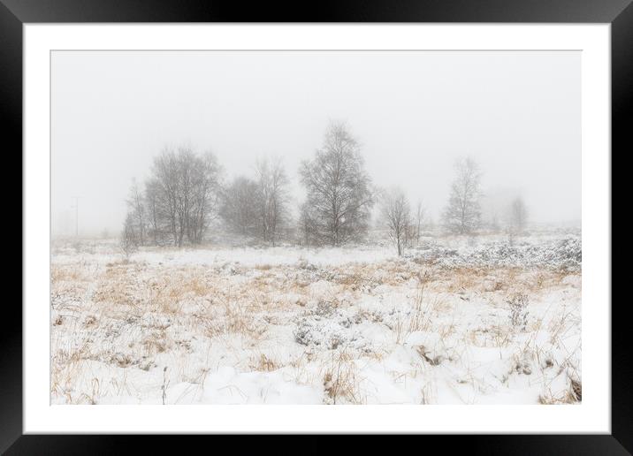 Snow covers the landscape  Framed Mounted Print by chris smith