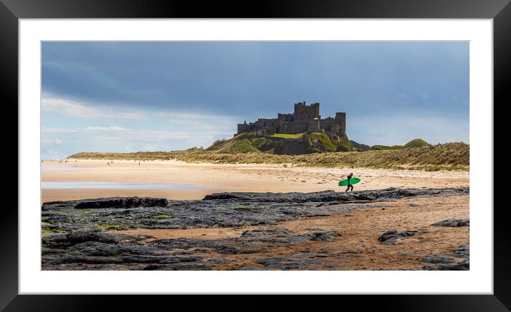 Bamburgh castle Framed Mounted Print by chris smith