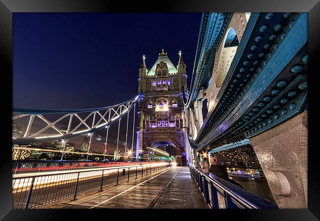 Tower Bridge lights, London  Framed Print by chris smith