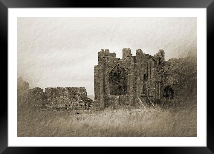  lindisfarne priory. Framed Mounted Print by chris smith
