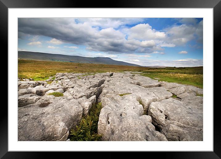 Limestone Pavement. Framed Mounted Print by chris smith