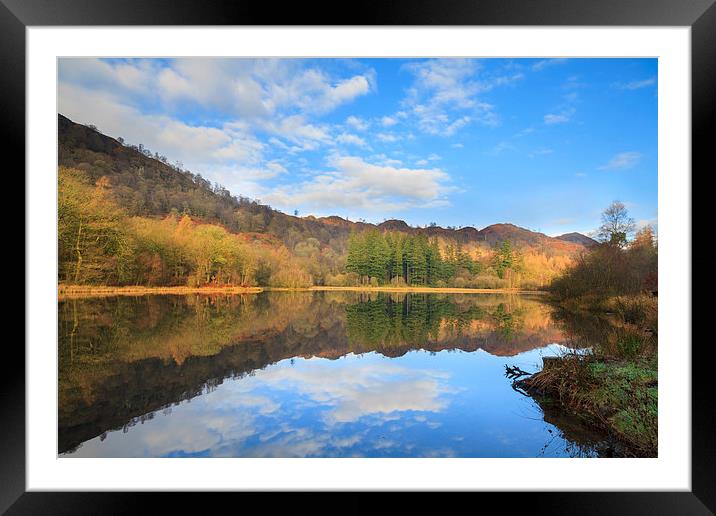 Autumn lake  Framed Mounted Print by chris smith