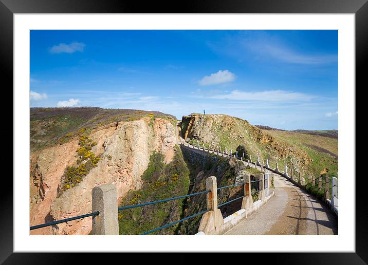 La Coupee on Sark  Framed Mounted Print by chris smith