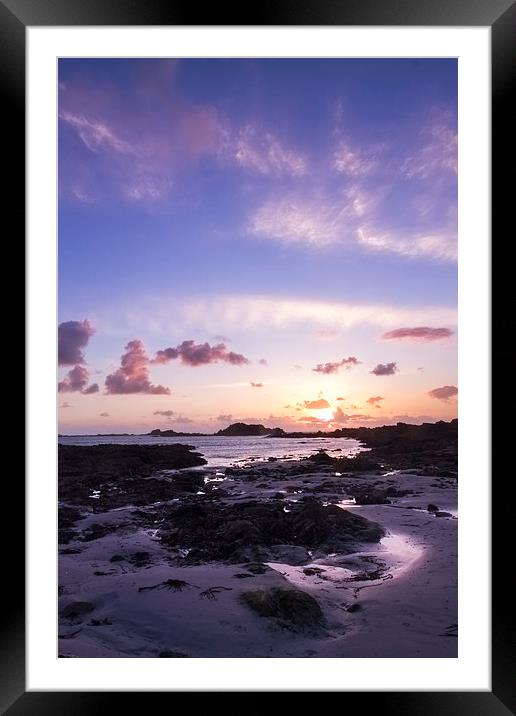 Guernsey sunset  Framed Mounted Print by chris smith
