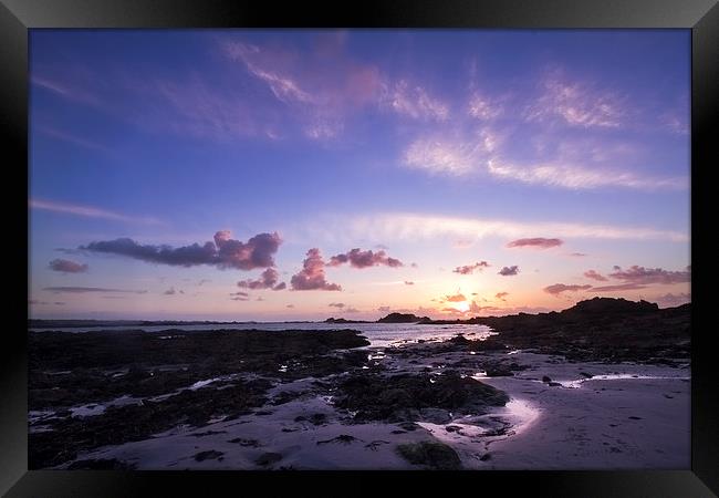 Guernsey sunset  Framed Print by chris smith