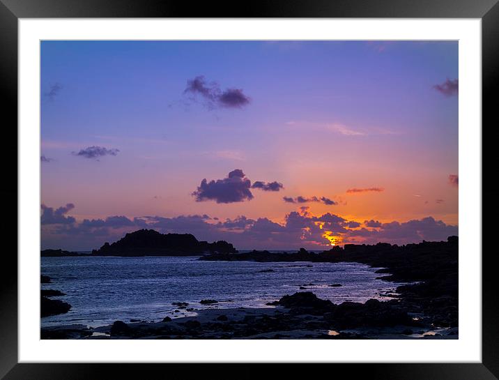 Sunset on guernsey Framed Mounted Print by chris smith