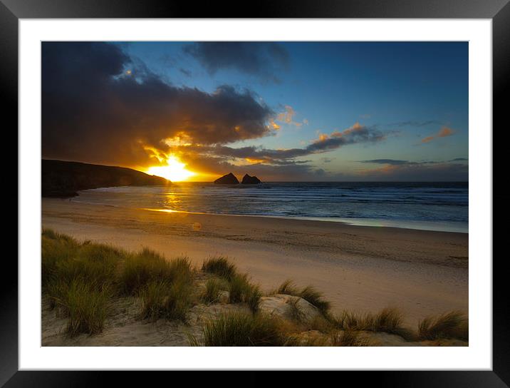 Holywell bay Cornwall  Framed Mounted Print by chris smith