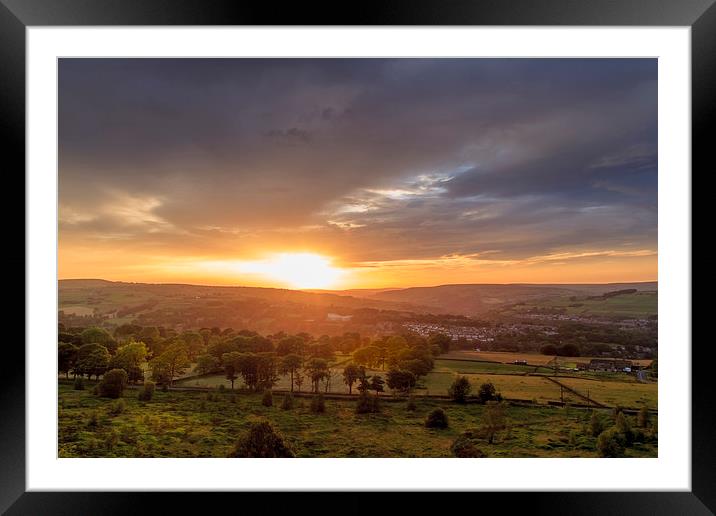Yorkshire sunset  Framed Mounted Print by chris smith