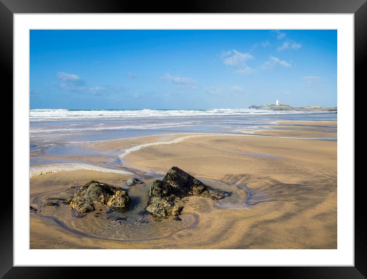 Godrevy Lighthouse - 4  Framed Mounted Print by chris smith