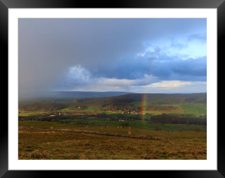 Yorkshire Dales Rainbow  Framed Mounted Print by chris smith