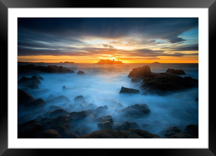 Sunset at Cobo   Framed Mounted Print by chris smith