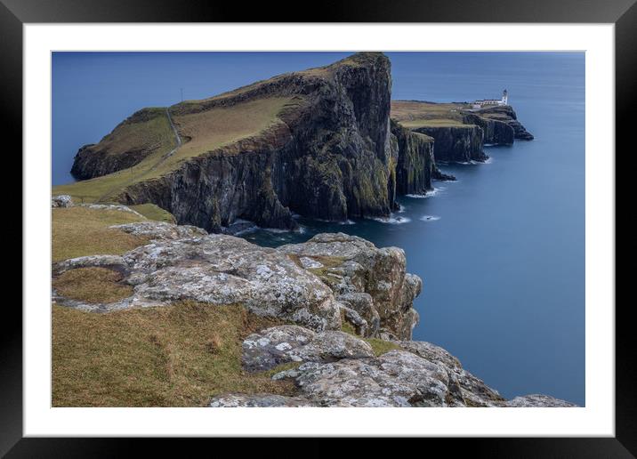 Neist Point Lighthouse  Framed Mounted Print by chris smith