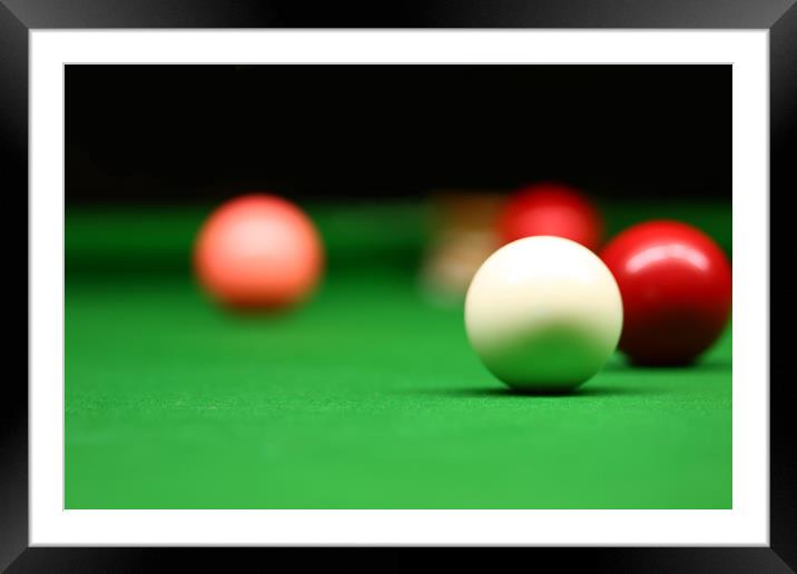 Snooker Framed Mounted Print by chris smith