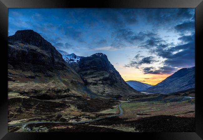 glencoe sunset   Framed Print by chris smith