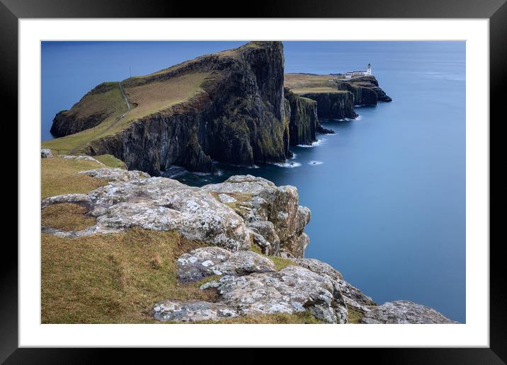 Neist Point Lighthouse  Framed Mounted Print by chris smith